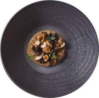 Revol Plato Hondo Arborescence Negro 24 Cm