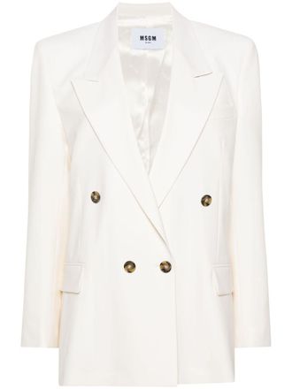 Msgm Blazer met dubbele rij knopen - Beige
