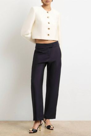 Brandon Maxwell Ryder Box Jacket In Pearl