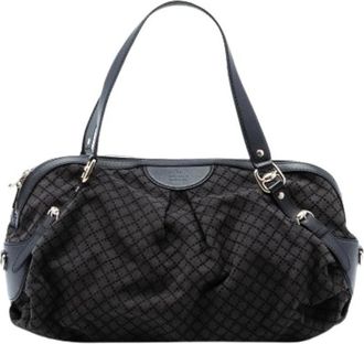 Gucci Pre-owned Handbags, female, Gray, Size: ONE SIZE Pre-owned Satchel