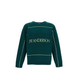 J.W.Anderson Logo-embroidered Wavy-stitch Sweater