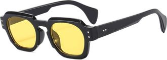 Generic Vacation Men Commuter Sunglasses Outdoor Sports Women Party Sun Glasses(Yellow)