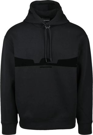 Emporio Armani Felpa Cappuccio - Heren - Hoodies - Zwart - XL - Katoen - Hoodies & sweatvesten