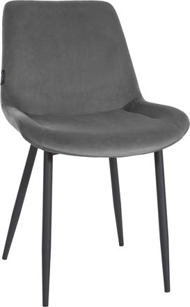 Clp Silla De Comedor Victoria De Terciopelo - Dise&ntilde;o Elegante Y Confortable Gris