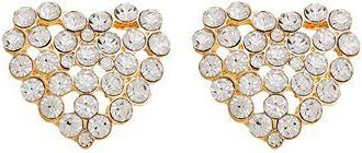 8 by YOOX HEART SHAPED RHINESTONES EARRINGS