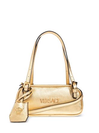 Versace metallic leather shoulder bag - women - Lamb Skin/Polyester - One Size - Gold