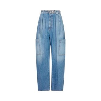 Sportmax Dames, Jeans, Blauw, Maat: XS Katoen