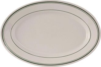 Tuxton Green Bay Oval Platter 12-5/8x8-3/4, 12 Pieces