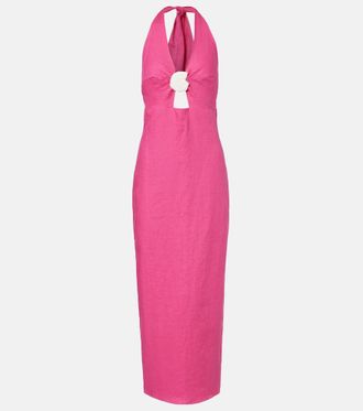 Cala de la Cruz Orly cutout linen midi dress