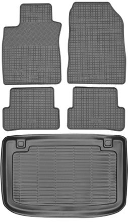 OEM Juego De Alfombrillas De Goma Para Coche Y Maletero Para Renault Clio Iv Hatchback (2012-2019)