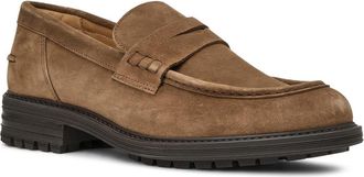 Aquatalia Ellis Penny Loafer in Cognac Suede at Nordstrom, Size 10.5