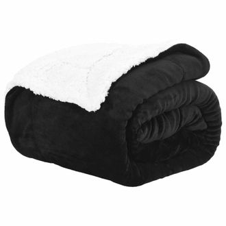 vidaXL Manta Negro 130 X 150 Cm Lana Vidaxl