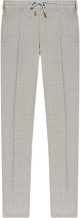 Eleventy Wollen broek met taps toelopende pijpen - Heren - Nette broeken - Grijs - W36 - Wol - Broeken