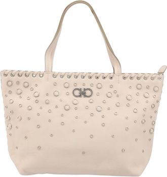 Ferragamo Gancini Leather Pink Leather Handbag (Pre-Owned)