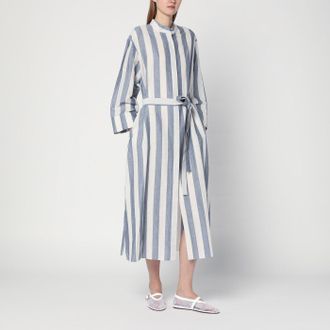 Max Mara White/blue striped shirt dress