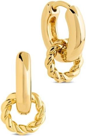 Sterling Forever Braided Ring Hoop Earrings in Gold at Nordstrom Rack
