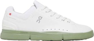 On Womens The Roger Advantage Sneakers, White/Reseda-white, 9.5