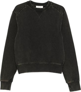 Entire studios Gebreide trui met ronde hals - Dames - Sweatshirts - Zwart - M - Katoen - Hoodies & sweatvesten