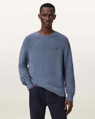 AllSaints Iconic Oversized Cotton Crew Neck Sweater