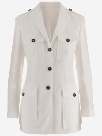 Tagliatore Einreihige Leinenjacke