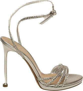 Albano Schoenen, Dames, Grijs, 38 EU, Leer, 5580 Sandal met hoge hak