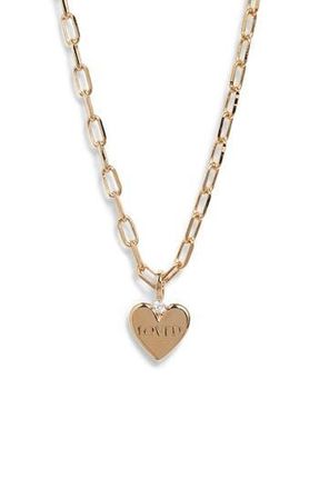 Nadri Slaybelles Loved Pendant Necklace in Gold at Nordstrom Rack