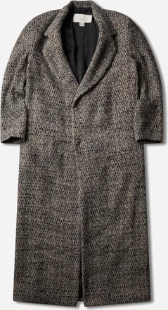 ERL Textured Wool Overcoat Grey