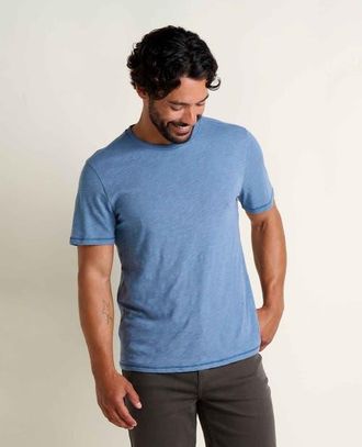 Toad & Co Mens Boundless Jersey Short Sleeve Crew in Pacific Blue at Nordstrom, Size Xx-Large
