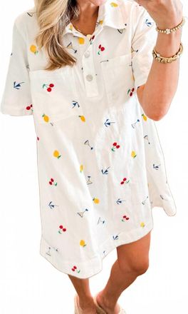 Merci Summer Mix Embroidery Dress In White