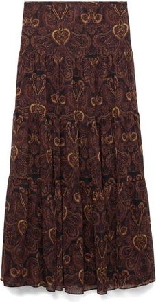 Mango Milano Print Maxi Skirt in Brown at Nordstrom, Size Medium