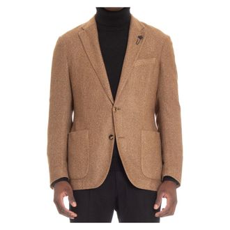 Lardini Brown Jacket with Patch Pockets - male - Lardini - Blazers - Brown - XL - Jackets