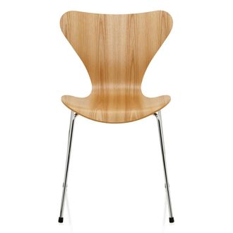 Fritz Hansen Serie 7 Stuhl, Chrom / Ulme natur