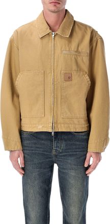 Represent Cropped Worker Jacket with Boxy Silhouette