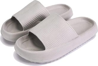 Generic Cloud Sliders for Women Men, Quick Dry Shower Pillow Cloud Slippers Super Soft Massage House Slide (Grey, M, Adult, Women, 8.5, Numeric Range, UK Foot