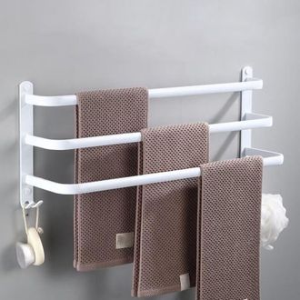 OEM Porte-serviettes Mural - Aluminio Espacial - 40 Cm - Para Ba&ntilde;o Cocina Hotel - 3 Niveles - 1 Pieza
