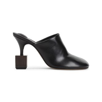 Jacquemus Nappa Leather Slippers With Block Heel Design