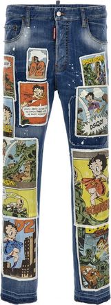 Dsquared2 Multicolor Patchwork Jeans