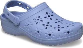 Crocs Classic Floral Cut Out Clog Sandalen - Unisex | lila/blau