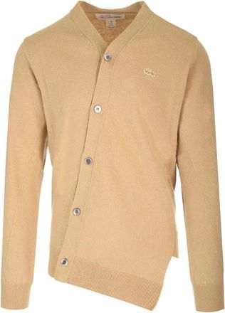 Comme Des Gar&ccedil;ons Asymmetrisch wollen vest - Heren - Vesten - Beige - L - Wol - Truien & Vesten