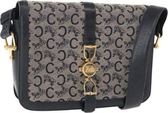 Celine Pre-owned Cross Body Bags, female, Blue, Size: ONE SIZE Pre-owned Vintage Canvas Crossbody Bag