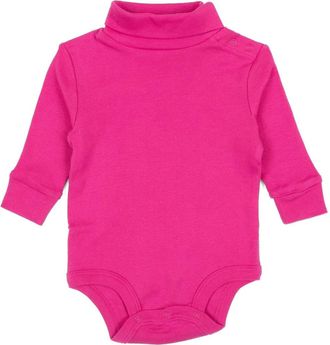 Leveret Cotton Neutral Solid Turtleneck Bodysuit in Magenta Pink at Nordstrom, Size 2T