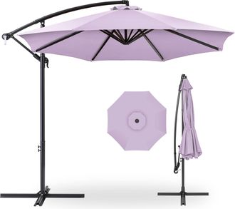 Best Choice Products 10ft Offset Hanging Outdoor Market Patio Umbrella w/ Easy Tilt Adjustment