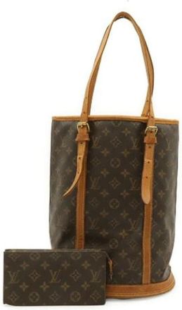 Louis Vuitton Tweedehands Canvas Louis Vuitton tassen - Dames - Vintage Shopper - Bruin - ONE Size - Vintage