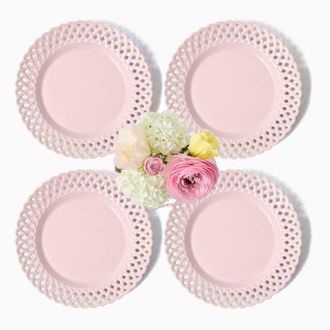 Mrs. Alice Pink Basketweave Starter Plates at Nordstrom