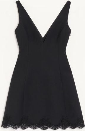 Valentino Crepe Couture Short Dress Woman BLACK 36