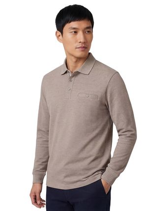 Casamoda Polo lange mouw Casa Moda beige