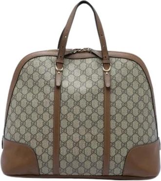 Gucci Pre-owned Vintage Tote Bag - Dames - Vintage Shopper - Beige - ONE Size - Leer - Vintage
