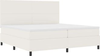 vidaXL Cama Tipo Box Spring Crema Y 200 X 200 Cm Tela De Pana Vidaxl