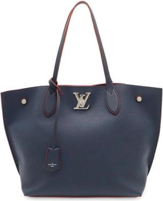 Louis Vuitton Pre-owned Vintage Tote Bag - Dames - Vintage Shopper - Blauw - ONE Size - Leer - Vintage