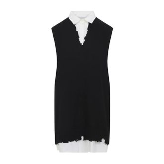 Maison Margiela Short Dresses, female, Black, Size: S Cotton Mini Dress